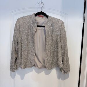 Alice and Olivia - cropped beaded and sequin jacket : size large
